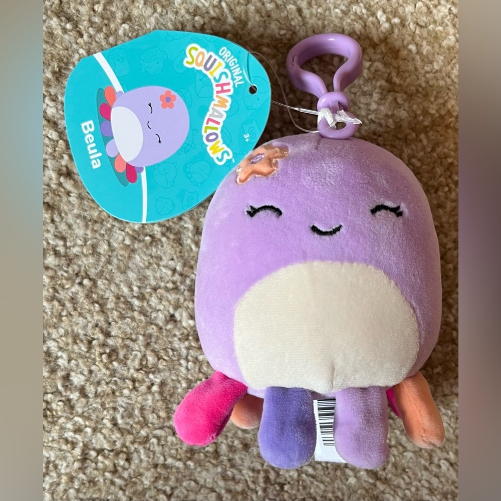 Squishmallows Beula the Octopus Keychain NWT